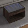 Nočný Stolík S Nekonečnými Led Čierny 50X50X