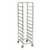 Vozík typ KM, na 11 euro debien, zinkovaný, DxŠxV 460x590x1880 mm, 4 PU otočné kolieska, brzda