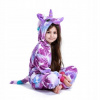 Pyžamo, župán - Onesie (kombinézy) Gwinner Veľkosť 98 biela, fialová, modrá, viacfarebná (Pyžamové kombinézy jednorožce hviezdy fialové)