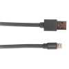 Canyon CNS-MFIC2DG, 1m plochý kábel Lightning/USB, MFI schválený Apple, tmavo-šedý