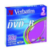 Verbatim DVD-R, Colour, 43557, 4.7GB, 16x, slim box, 5-pack, bez možnosti potlače, 12cm, pre archiváciu dát