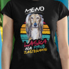 Tričko s potlačou PERZSKÝ CHRT - SALUKI + slogan Pánsky Čierna 110 cm/4 roky
