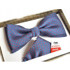 Linta Bow kravata červená, námornícka modrá, šedá, viacnásobná (Mucha / Pánska maska Gray / Potty Navy Book)