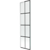 Mexen Next L, 1-krídlová vaňová zástena 50 x 150 cm, 6mm číre sklo-čierny vzor, biely profil, 895-050-000-03-77-20