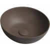 Sapho FORMIGO betónové umývadlo na dosku, priemer 39cm, tmavo hnedá FG315