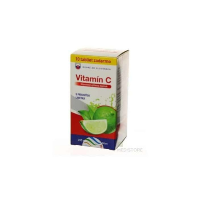 Dobré z SK Vitamín C 200 mg príchuť LIMETKA tbl 60+10 zadarmo