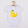 Detské body s potlačou New Baby Lemon - krátky rukáv Biela 56 (0-3m)