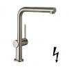 Hansgrohe Talis M54 - Drezová batéria, s výsuvnou koncovkou, vzhľad nerezový 72860800