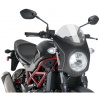 PUIG plexi štít RETRO SEMI-FAIRING 3170H dymová karbónový vzhľad