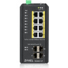 Prepínač Zyxel RGS200-12P, riaditeľný, s PoE, 12 portov