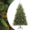 vidaXL Umelý výklopný vianočný stromček so šiškami 240 cm - Zelená - 129367-75384