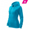 MALFINI TRENDY ZIPPER 411 Mikina dámska 4114417 2XL 44 tyrkysová