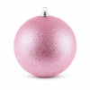 DECOLED Veľká vianočná ozdoba s ružovými trblietkami 30 cm plastová guľa