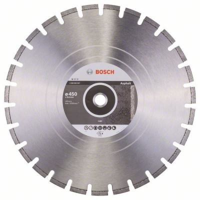 Bosch Diamantový rezací kotúč Standard for Asphalt 450 x 25,40 x 3,2 x 10 mm 1ks 2608602627
