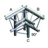FT30-013 90 Degrees Corner + Down Left Apex Down Incl. Connectors