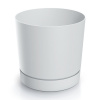 Biely bezvložkový kvetináč Tubo P 19,9 cm PROSPERPLAST