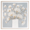 Ručne maľovaný obraz na plátne 102x102 cm – krémový