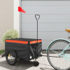 vidaXL Vozík za bicykel, čierno oranžový 30 kg, železo 94096