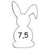 Kovová vykrajovačka - zajac s ohnutým uchom 2731
