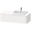 DURAVIT Happy D.2 Plus závesná skrinka pod umývadlo pod dosku (umývadlo vpravo), 1 zásuvka, 1300 x 550 x 354 mm, biela matná lakovaná, HP4942R3636