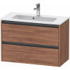 DURAVIT Ketho 2 závesná skrinka pod umývadlo Compact, 2 zásuvky, 810 x 390 x 549 mm, orech prírodný, K25256079790000