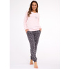 Cornette 163/461 Snow long/r S-2XL dámske pyžamo Růžová L