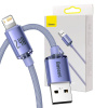 Baseus CAJY000005) Crystal Shine Series USB Type A - Lightning 2,4A, 1,2 m fialový