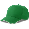 Atlantis Headwear Kšiltovka Recy Five Piping, 5 panelová, sandwich COT33028284499-green/white Zelená/černá UNI