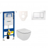 Ideal standard Cenově zvýhodněný závěsný WC set Geberit do lehkých stěn / předstěnová montáž+ WC Tesi 111.355.00.5NF5