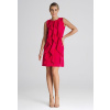 Tmavoružové mini šaty s volánikmi M1002 Fuchsia M