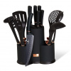 Berlingerhaus Sada nožů a kuchyňského náčiní ve stojanu 12 ks Black Rose Collection BH-6254