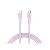 Canyon OnWire CCAP60CL, 1 m, kábel nab. a synchr., USB-C / USB-C, 60W PD, 480Mbps, opletený, ružový CND-CCAP60AB10PK