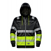 PRAPOR CONTRAST / Reflexná mikina s kapucňou - čierna / žltá M