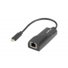 LANBERG USB->RJ45 ETHERNET ADAPTÉR SÍŤOVÁ KARTA USB-C 3.1 1X RJ45 1GB KABEL NC-1000-02