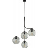 TK Lighting Cesar závesné svietidlo 4x15 W čierna-dymová 5727