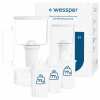 Sklenená filtračná kanvica Wessper D2 BOROSILICATE 3l biela + 4x filter