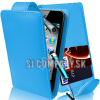 Kožený obal iPod Touch 4G – Flip – svetlo-modrá