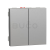 Schneider Electric Unica Vypínač č. 5, 2 moduly, Aluminium