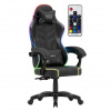 Zamatové čierne herné kreslo Huzaro FORCE 2.7 RGB BLACK, FORCE 2.7 RGB BLACK SKL5