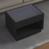 Nočný Stolík S Nekonečnými Led Čierny 50X50X