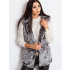 Dámska šedá chlpatá vesta AT-KZ-05201.95P-gray M/L