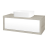 Dreja Umývadlová skriňa STORM SZZ 100 (umývadlo Joy) - D28 Alberta / L01 Biela vysoký lesk