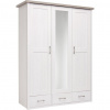 Carryhome ŠATNÍKOVÁ SKRIŇA, biela, farba hľuzovkového duba, 148/201/62 cm - Detské izby - 000241002101