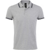 SOL's Collection Polokošile Pasadena Men, piqué, krátký rukáv, pánská COT250577w0204-grey melang XL Melír šedá/navy
