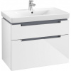 VILLEROY & BOCH Subway 2.0 závesná skrinka pod umývadlo, 2 zásuvky, 787 x 449 x 590 mm, Glossy White, A91410DH