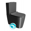 GSI KUBE X WC kombi, Swirlflush, spodný/zadý odpad, čierna dual-mat, 941926K
