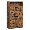 VASAGLE Výklopný botník 60x24x102cm hnedý