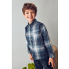 Bavlnená košeľa Mayoral 4127.5D.Mini.9BYA tmavomodrá 140