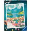 CreArt, Malen nach Zahlen Adults Premium - Blumenmeer am Bergsee (Hra)