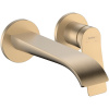 HANSGROHE Vivenis 2-otvorová páková umývadlová batéria pod omietku, pre nástennú montáž, s rozetami, výtok 192 mm, kartáčovaný bronz, 75050140